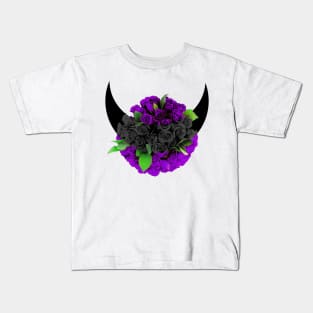 PURPLE DARK ROSE Kids T-Shirt